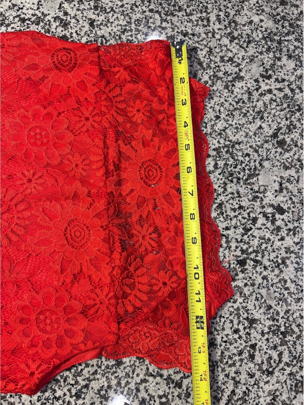 Onzino Womens Small Red Floral Lace Sleeveless Bodycon Party Dress Sheath S - Picture 3 of 15